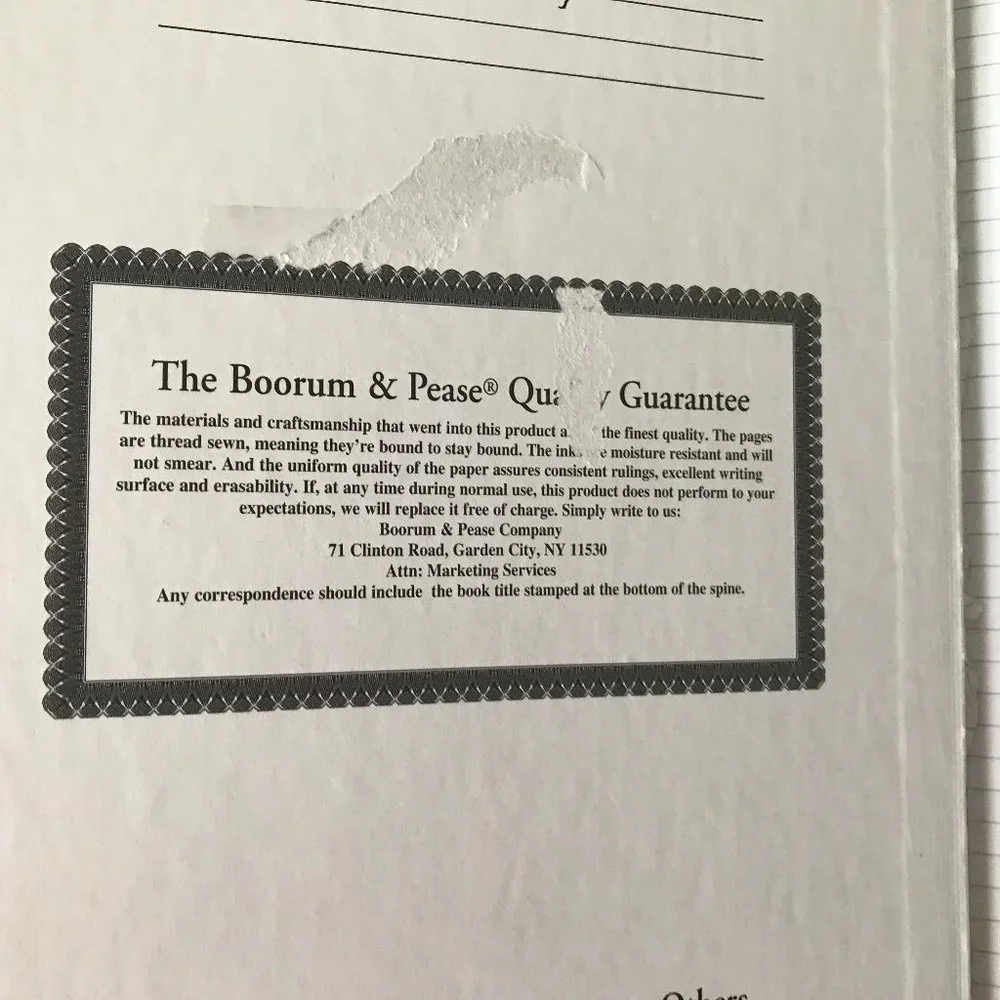 Vintage Ledger Office Accounting Book